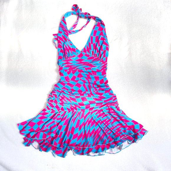 NWOT Dolls kill halter ruched dress S - Picture 2 of 8